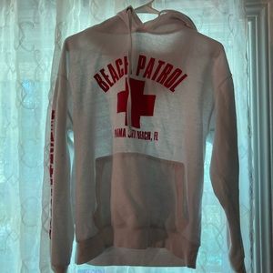 white lifeguard hoodie